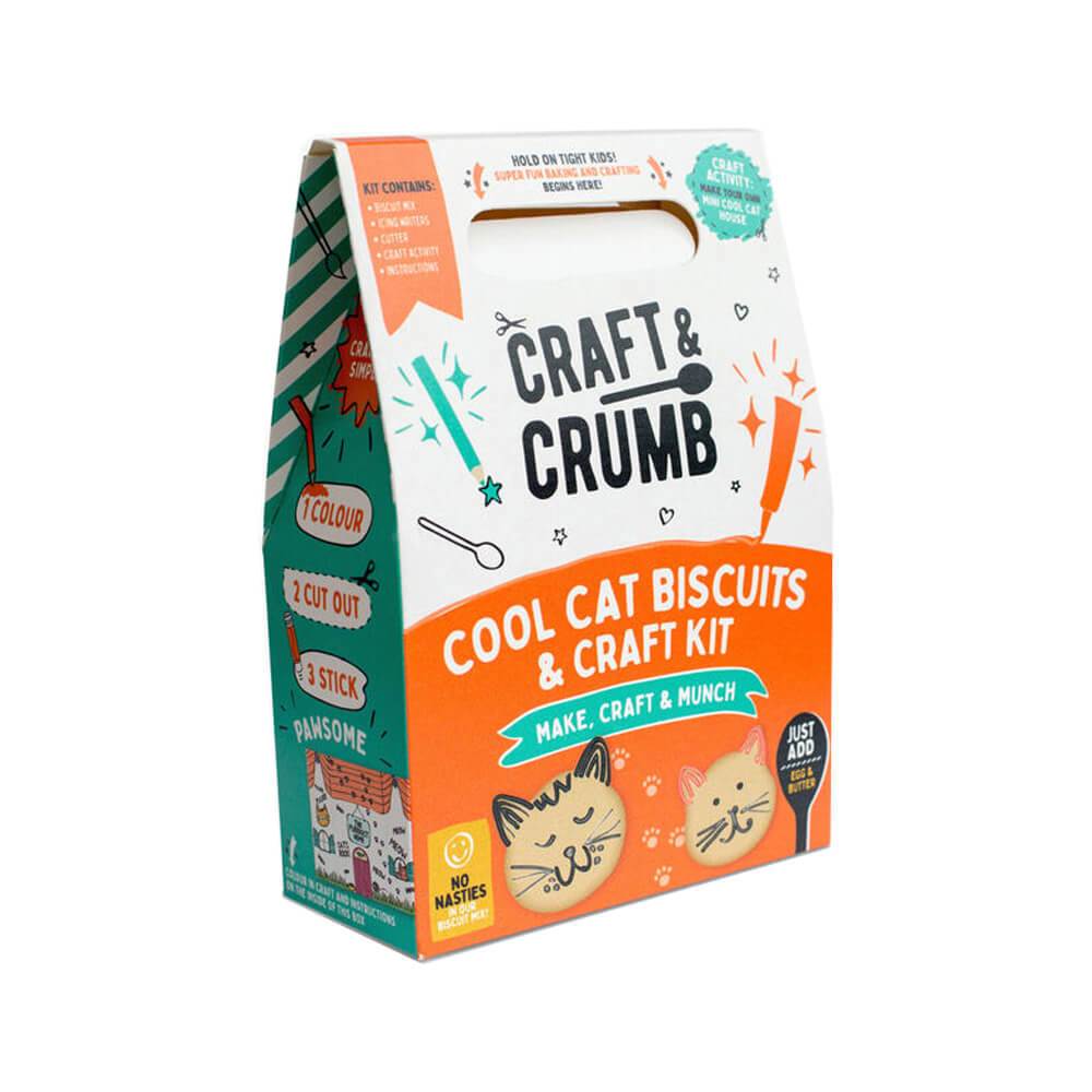 Craft & Crumb Cool Cats Bake And Craft Kit